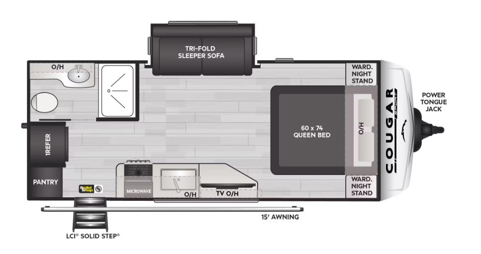 2024 KEYSTONE COUGAR SPORT 1900RBWE, , floor-plans-day image number 0